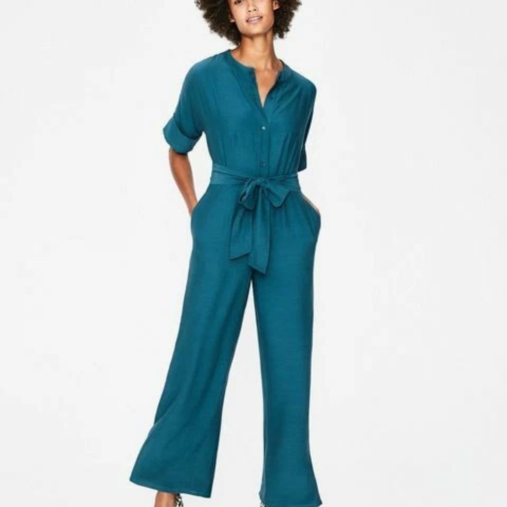Boden Women’s Size 6R Blue Viscose Bryony Jumpsuit - Picture 2 of 13